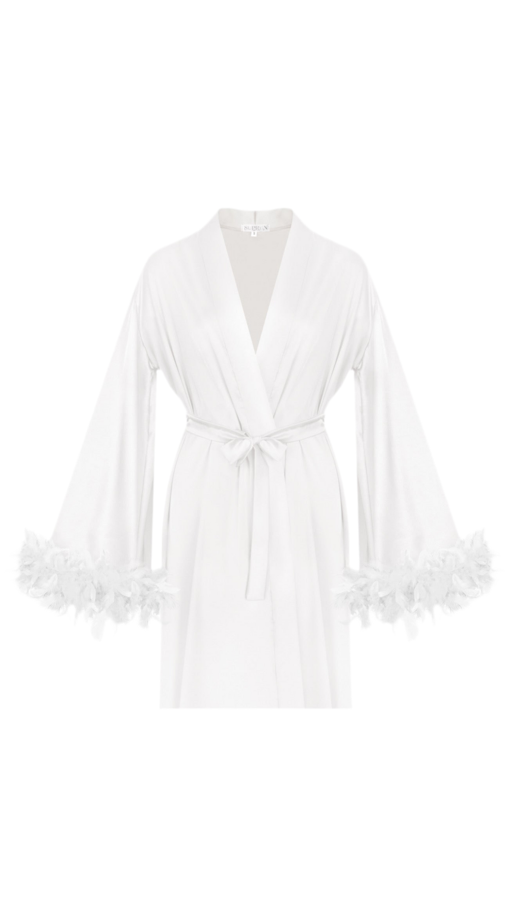 ХАЛАТ З ПІР’ЯМ БІЛИЙ короткий