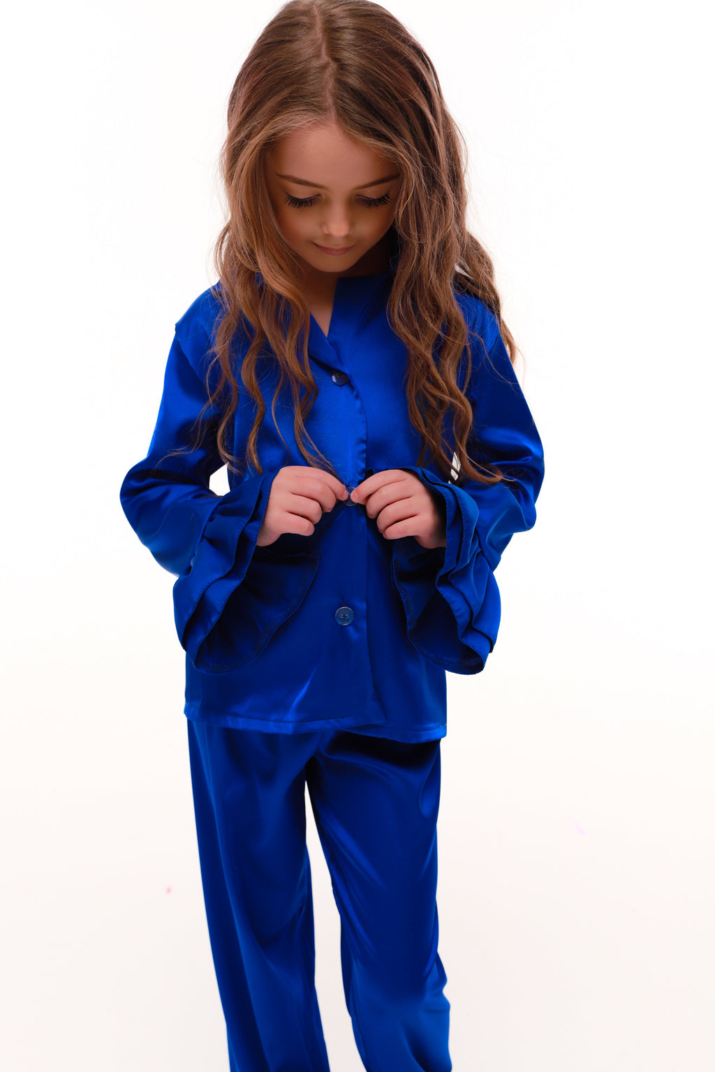 ДИТЯЧА ПІЖАМА З РЮШАМИ ЕЛЕКТРИК