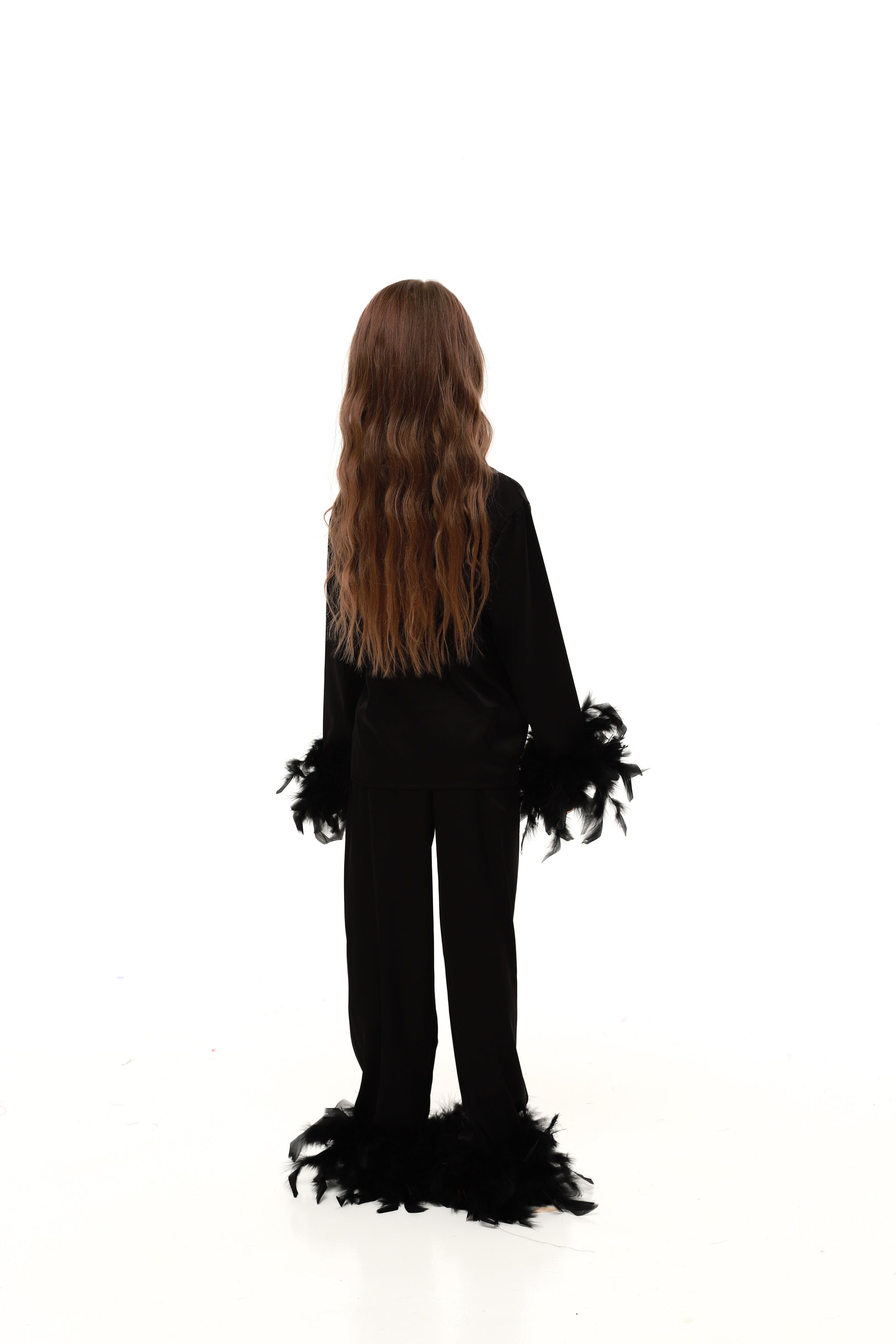 ДИТЯЧА ПІЖАМА З ПІРʼЯМ ЧОРНА