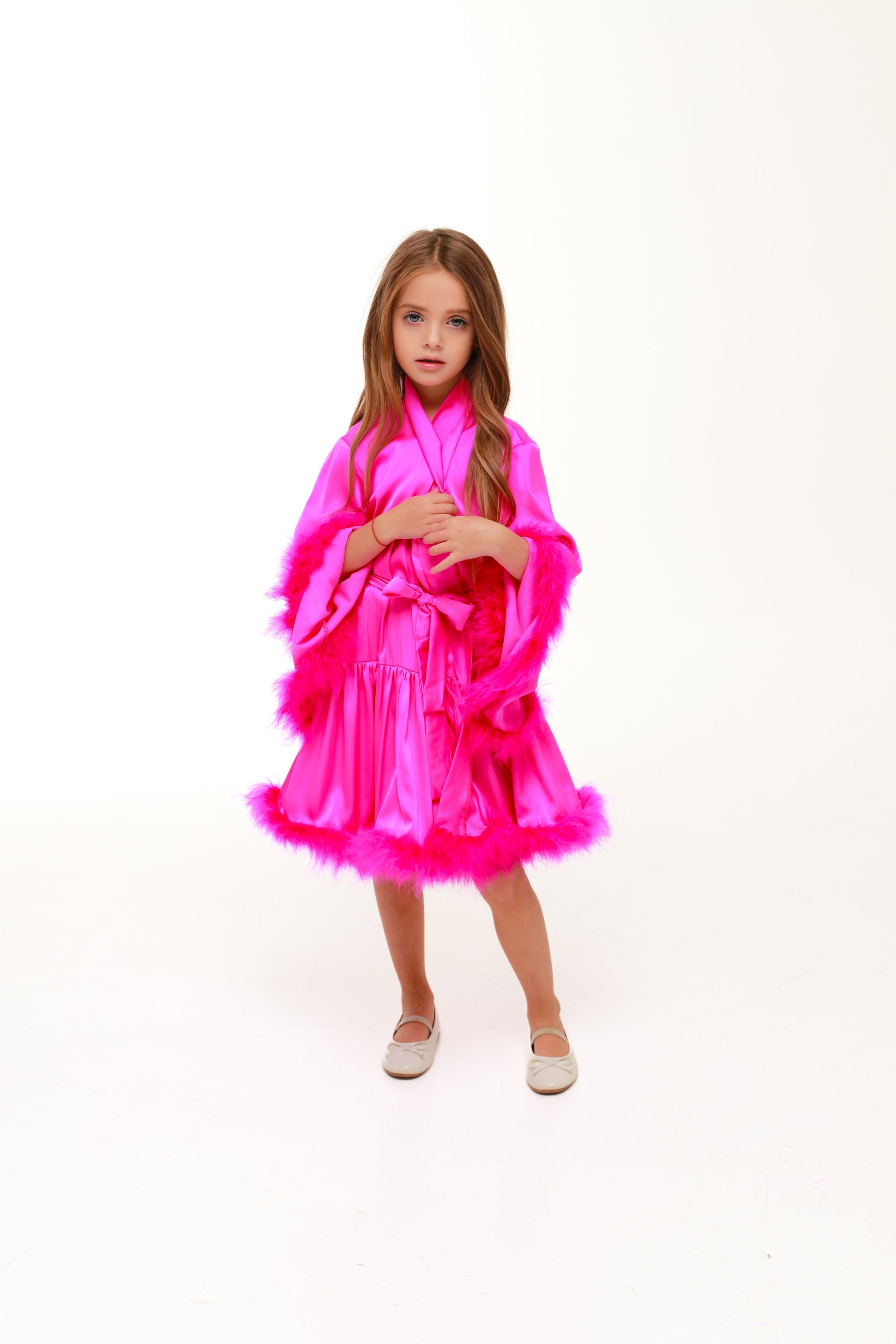 FAMILY LOOK ВОЛАН (мама + донечка) ФУКСІЯ