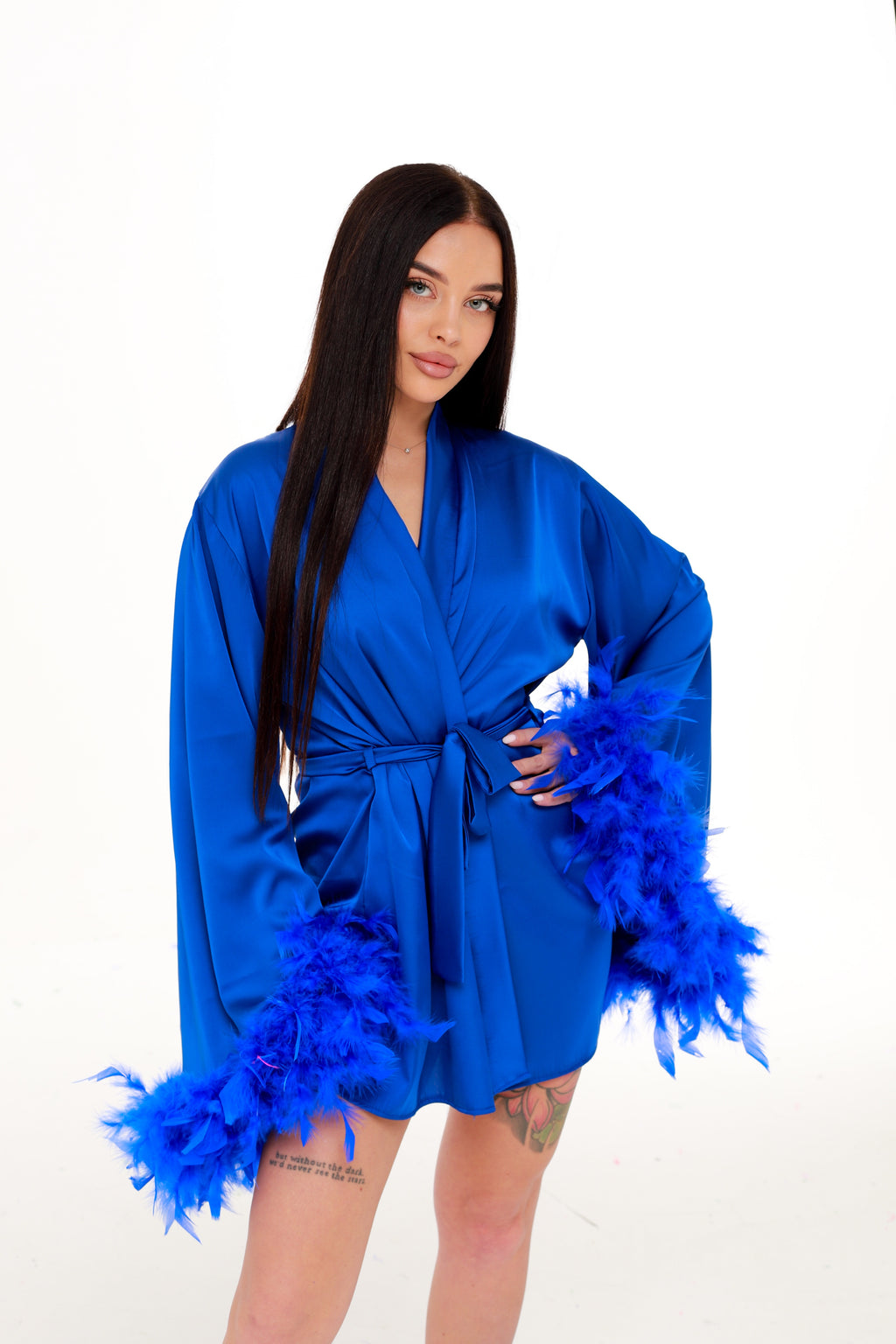 ХАЛАТ З ПІР’ЯМ ЕЛЕКТРИК короткий